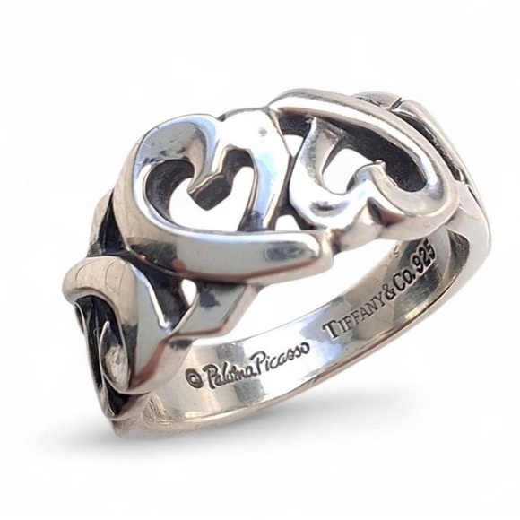 Tiffany & Co Paloma Picasso Triple Hearts Ring - Picture 9 of 11